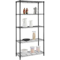 5-Tier Wire Storage Shelving Unit in Black W5320