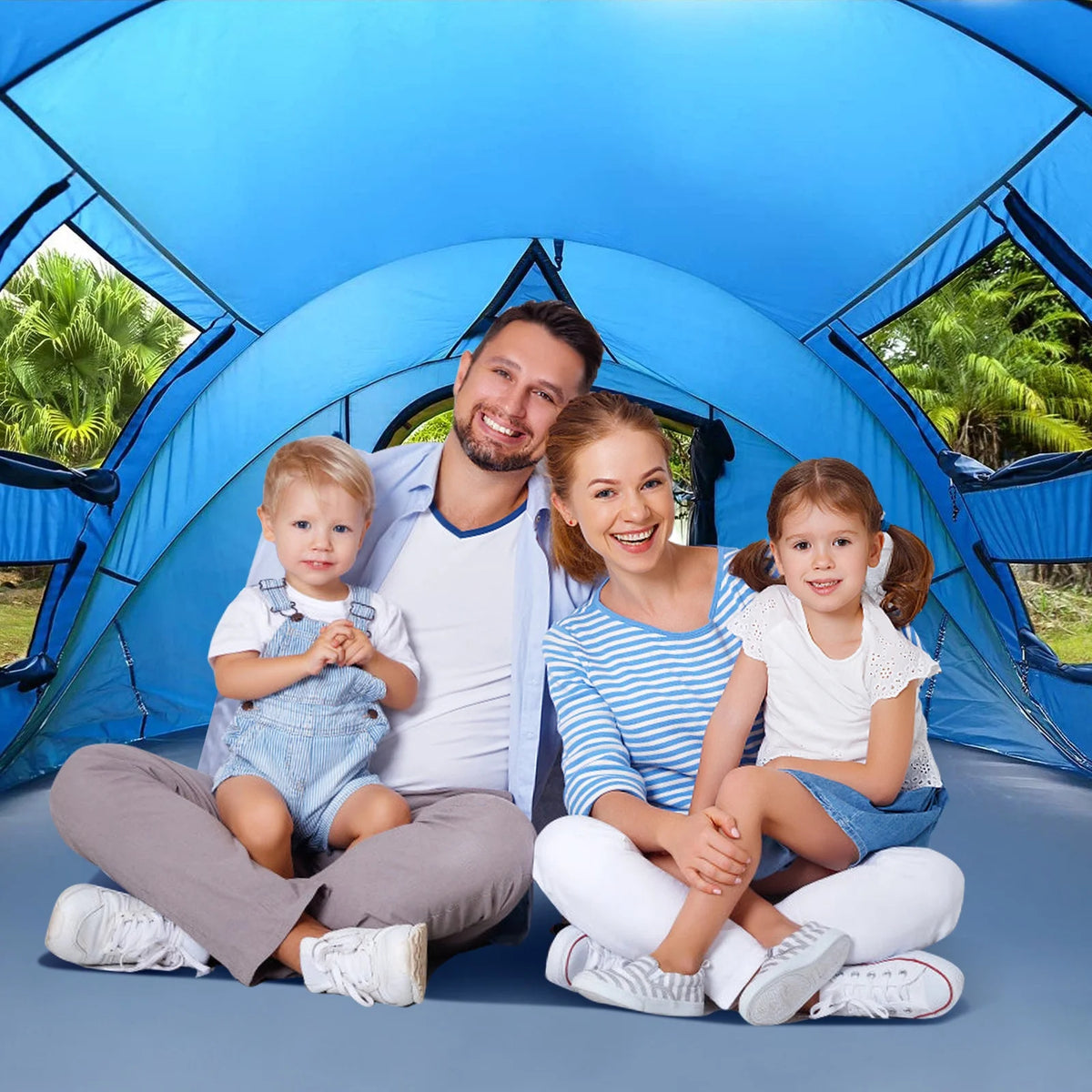 4-Person Waterproof Pop Up Camping Tent V417