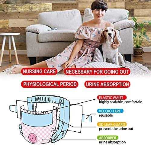 Soft Female Disposable Dog Diapers M81765