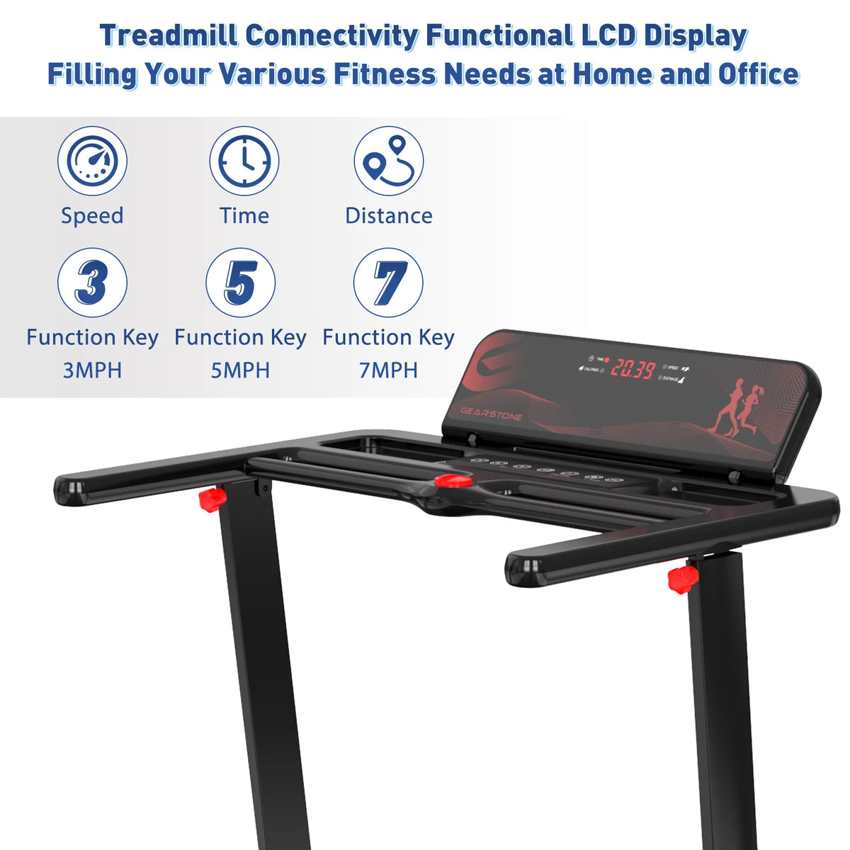 Foldable Electric Treadmill with LCD Monitor I77753