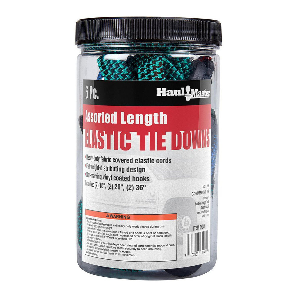 Elastic Tie Downs, 6-Piece N7827