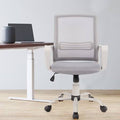Gray Mesh Office Chair with Lumbar Support and Arm N281