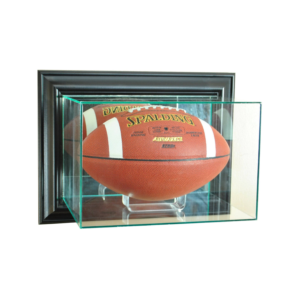 Wall Mounted Football Display Case Black Finish I49039