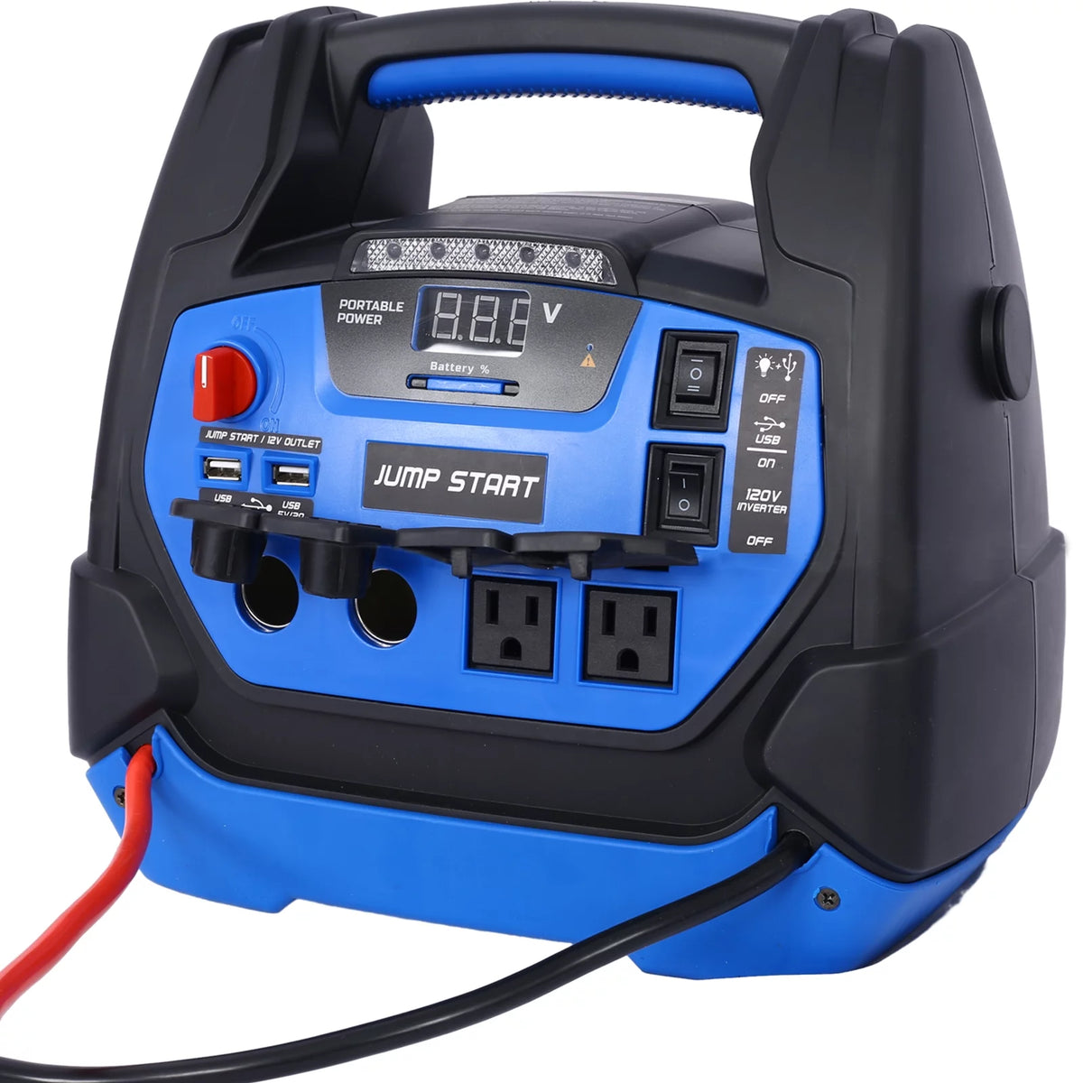 1800 Amps 12V DC Jump Starter with Air Compressor A8880