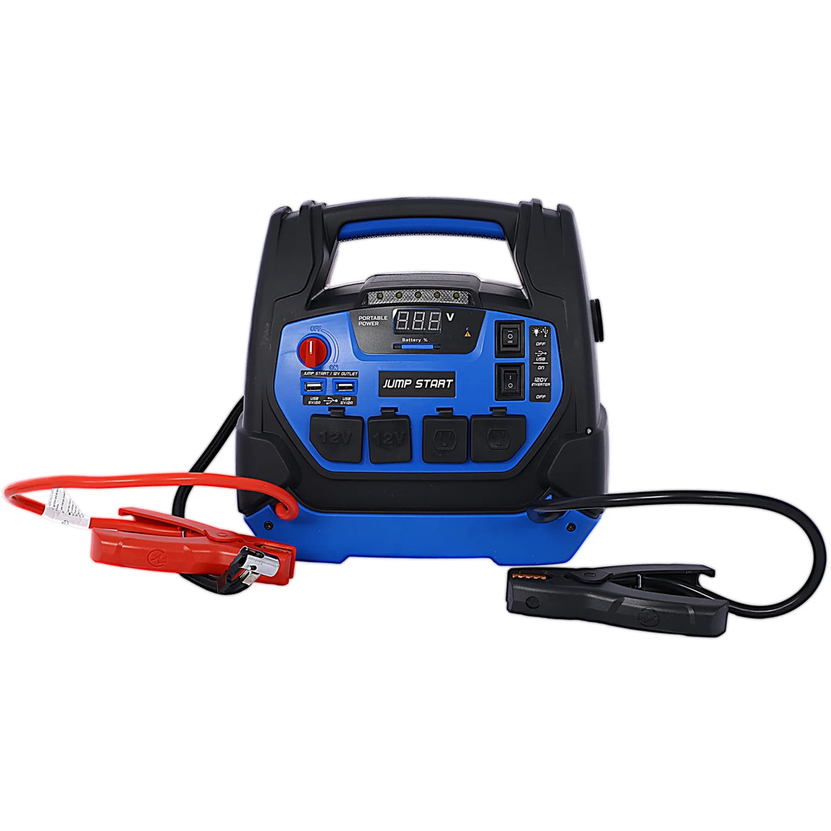 1800 Amps 12V DC Jump Starter with Air Compressor A8880
