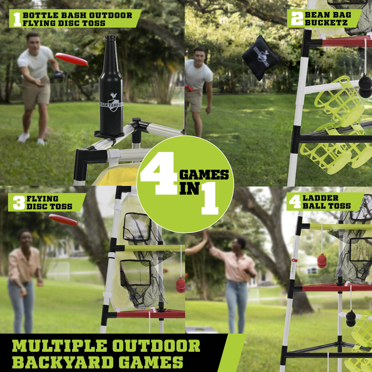 Outdoor Target Toss Tower Lawn Game with Accessories R57782