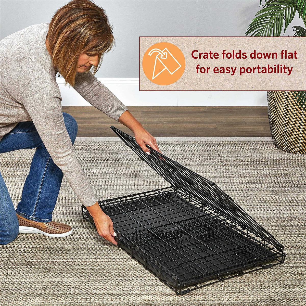 Double Door Dog Crate L163836