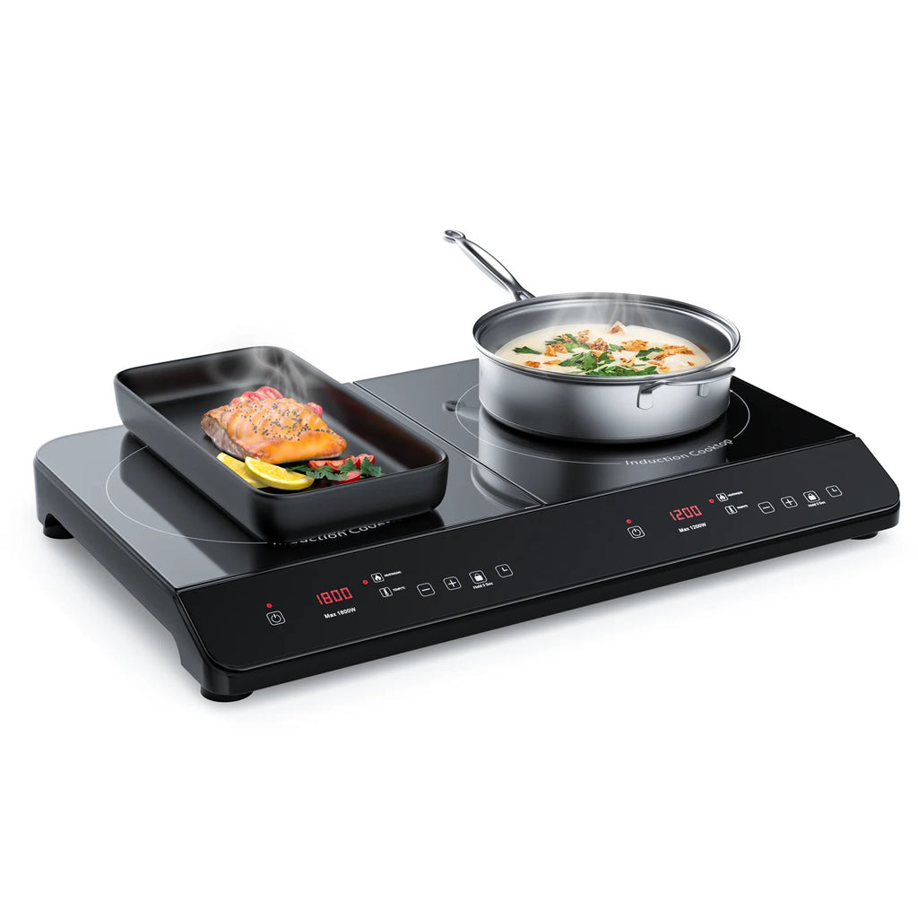 1800w 2 Induction Burner Cooktop with 9 Power Settings J2638