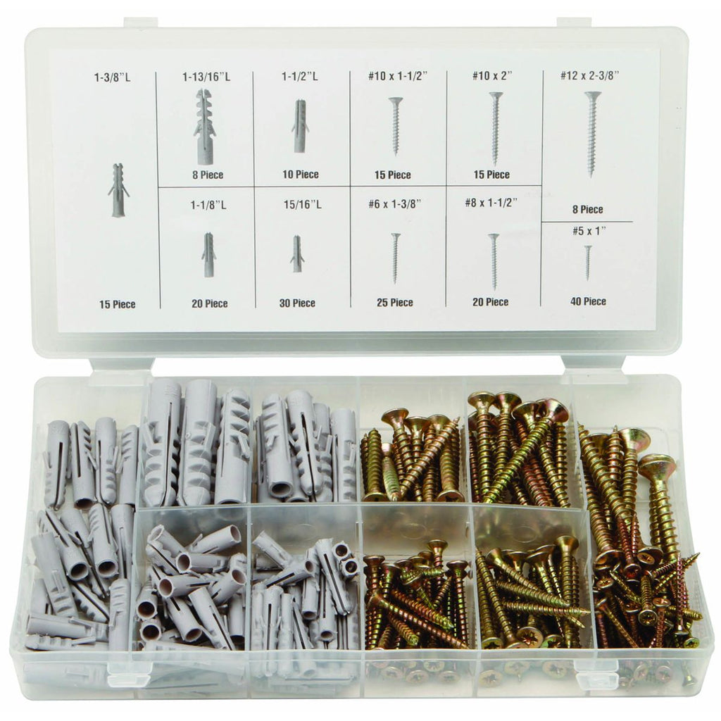 Anchors and Screws for Wood, 206 Piece N4954