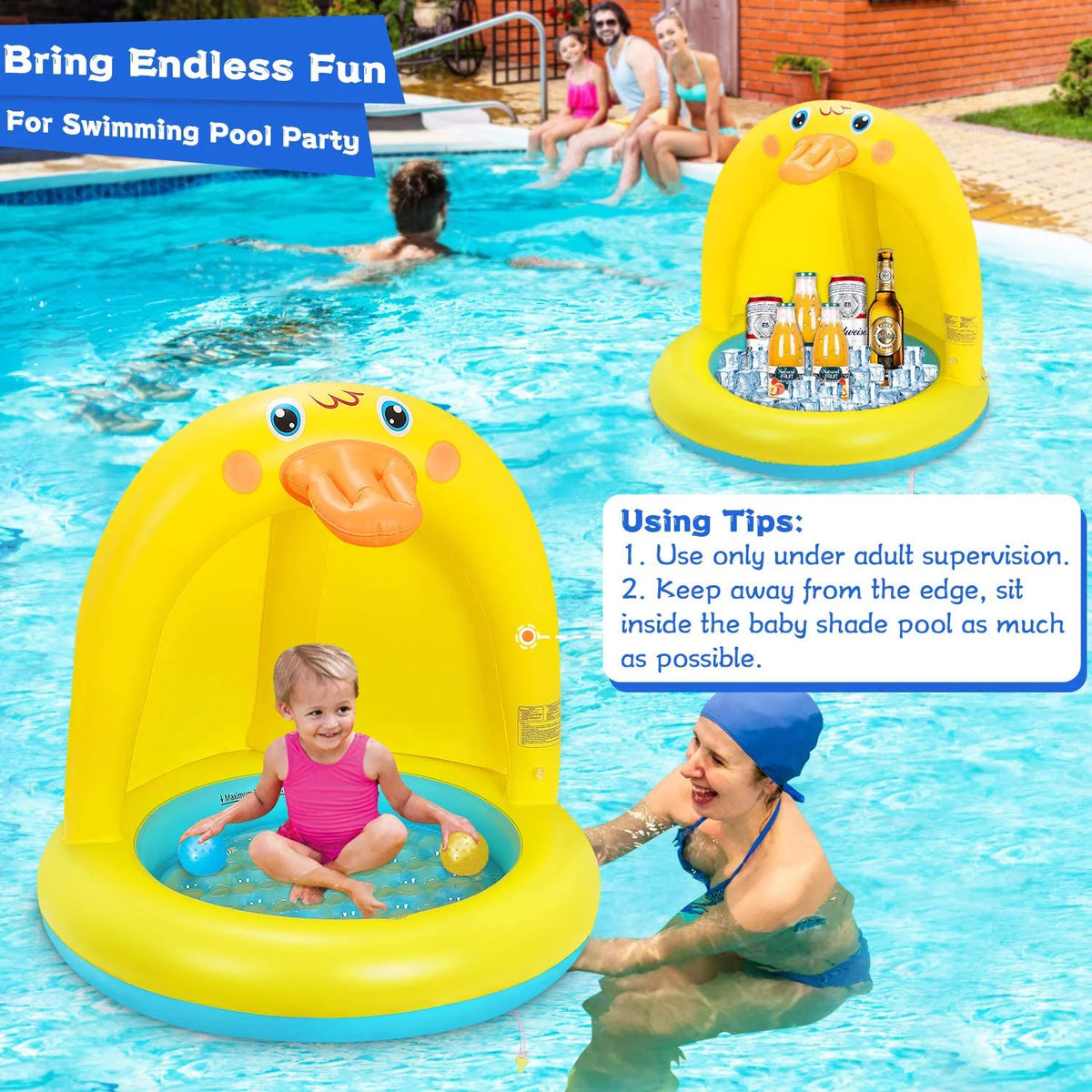Inflatable Baby Pool with Canopy N836