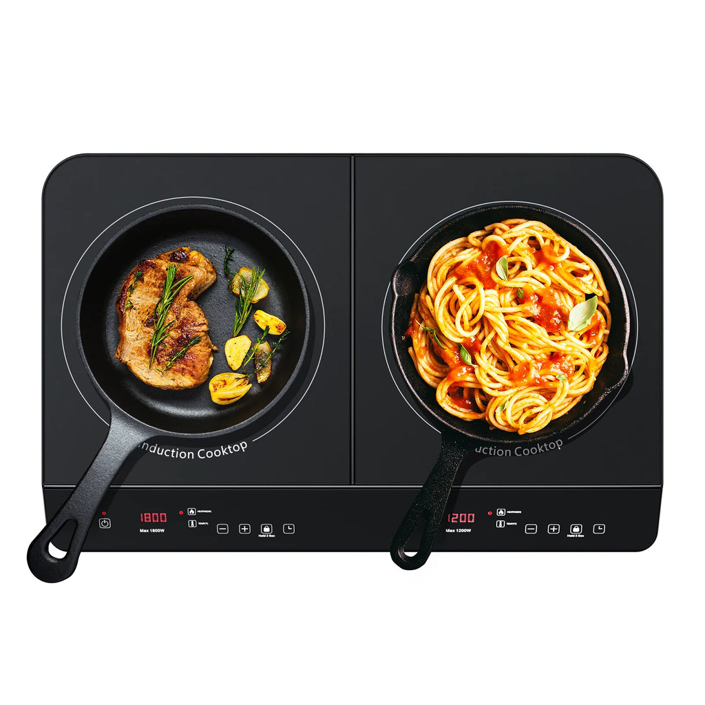 1800w 2 Induction Burner Cooktop with 9 Power Settings J2638