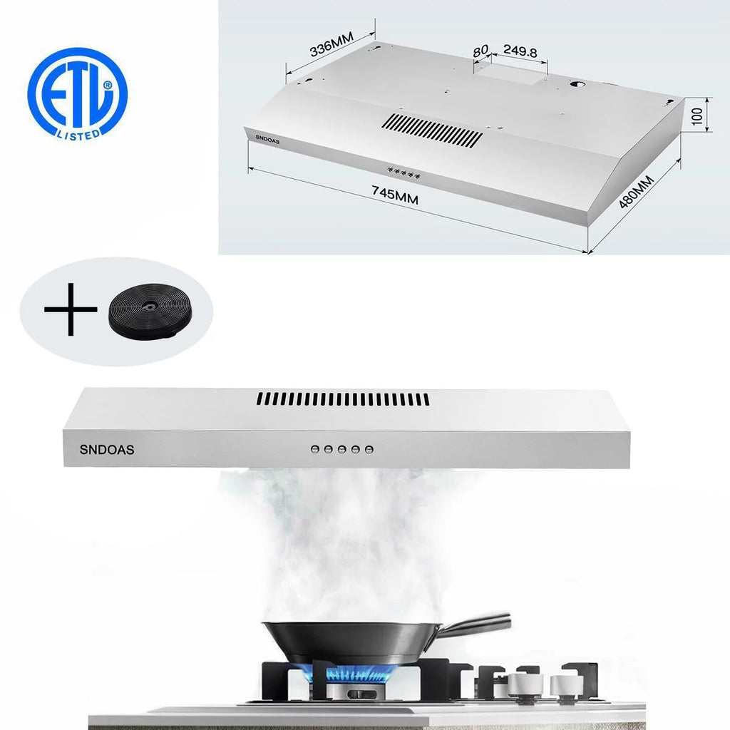 30-inch Stainless Steel Under Cabinet Range Hood W1786