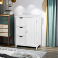 White 3 Drawer Dresser Chest with Door D6140