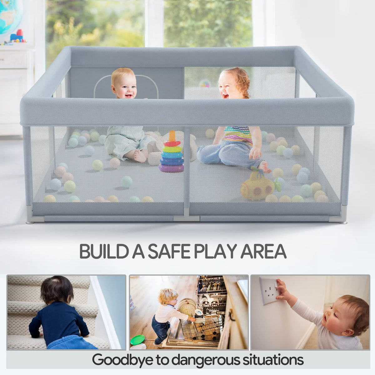 47x47inch Play Pen with Mat C7514