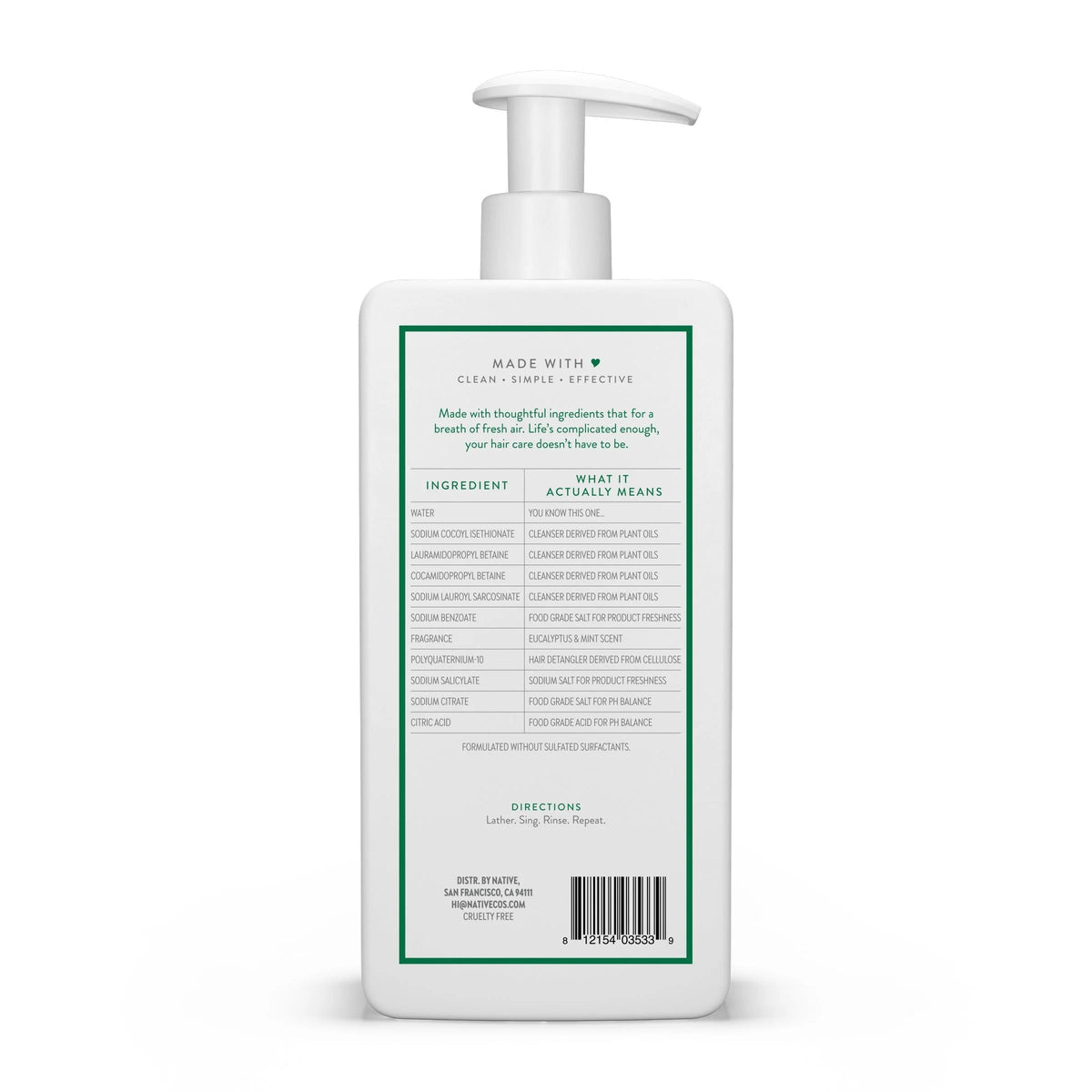 2-in-1 Eucalyptus Mint Shampoo & Conditioner 16.5 oz Y210