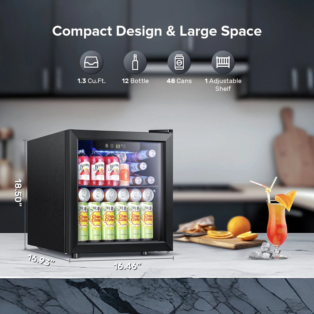 1.3 Cu.ft Beverage Cooler with Transparent Glass Door K77827