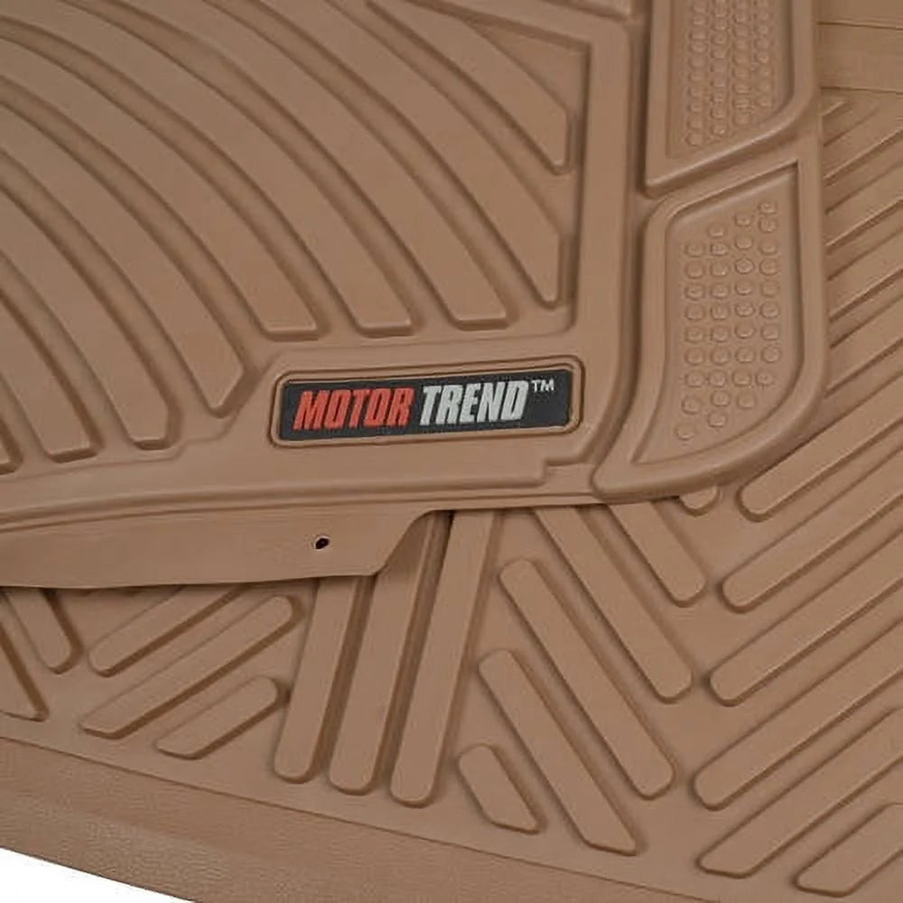 Black Beige Gray 4 Pieces Rubber Car Floor Mats with Trunk Cargo Mat I904820