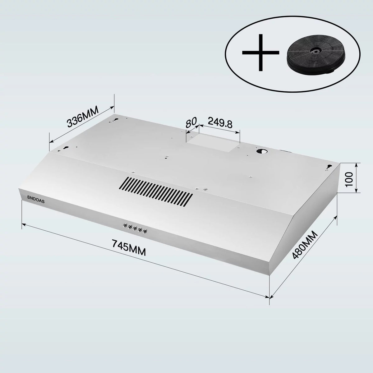 30-inch Stainless Steel Under Cabinet Range Hood W1786