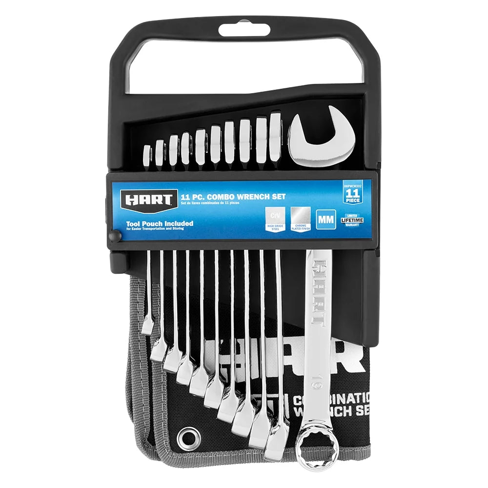 11-Piece Combination Wrench Set with Tool Pouch U799580