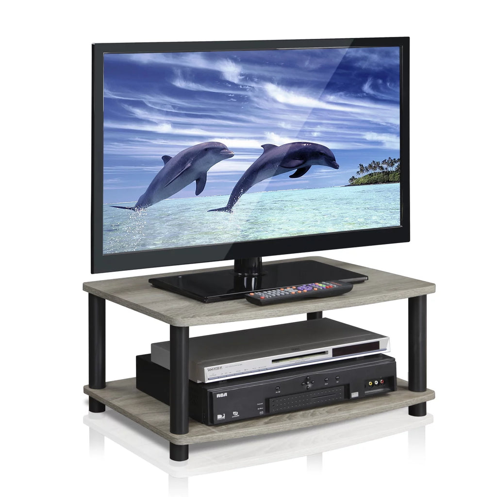 Black 2-Tier Wood TV Stand E9450