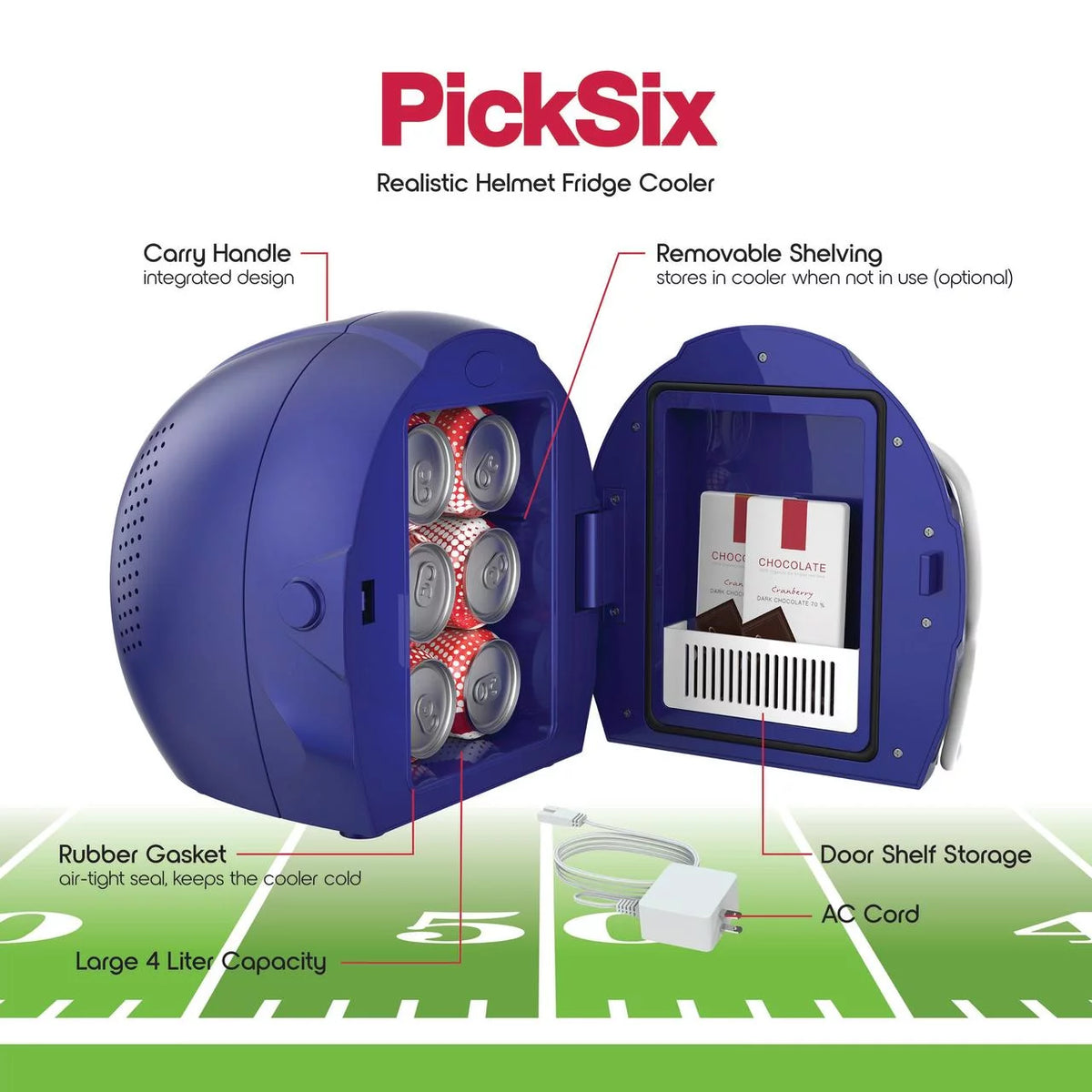 Portable Football Helmet Mini Fridge U5740
