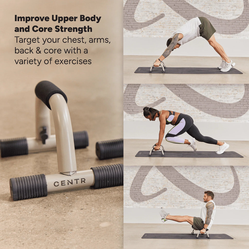 Push up Bars, Slip-Resistant Grips, Sand Brown, 2-Pack L23616
