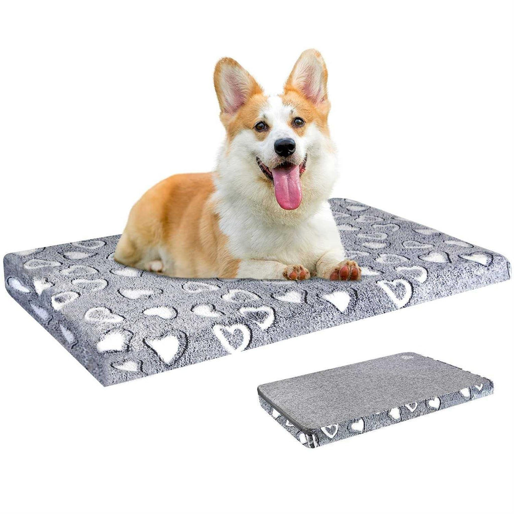 Reversible Dog Crate Mat with Removable Washable Cover H788