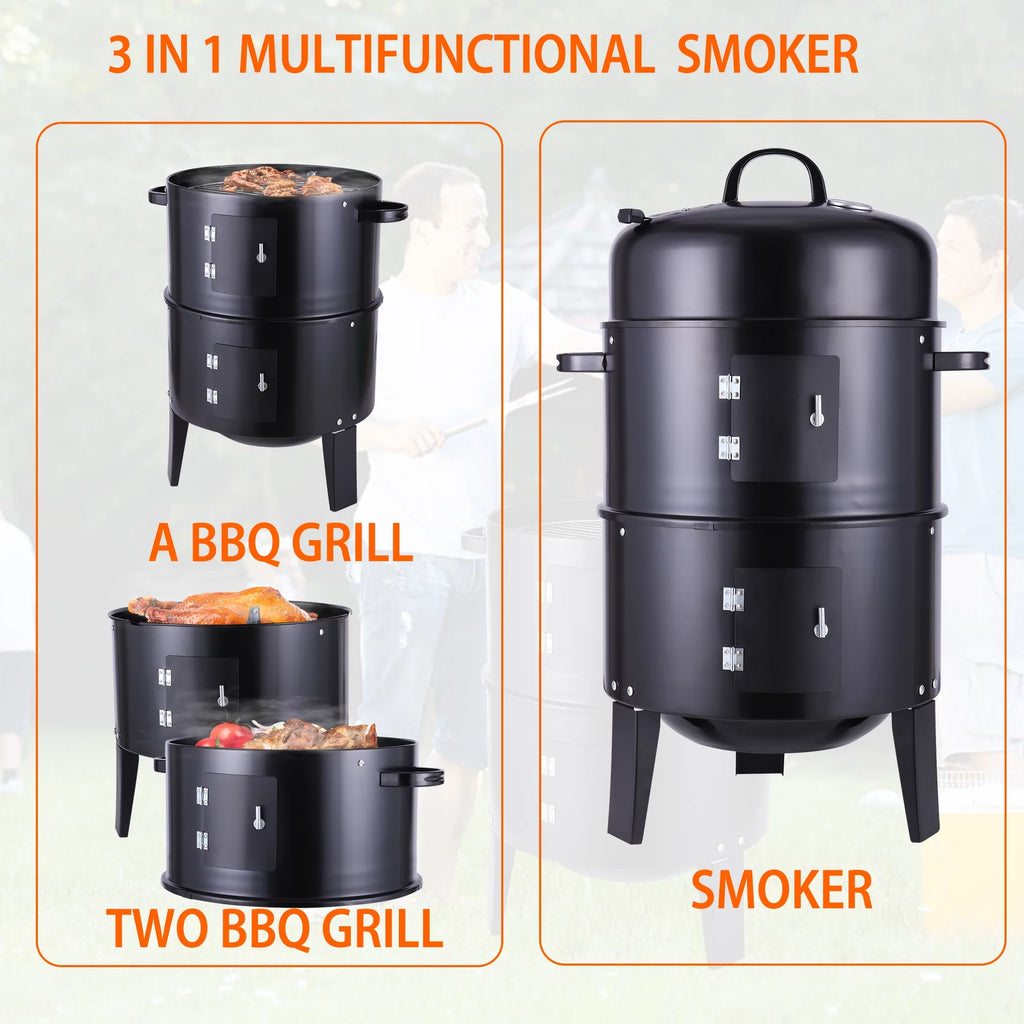 Portable Charcoal Smoker Grill O259