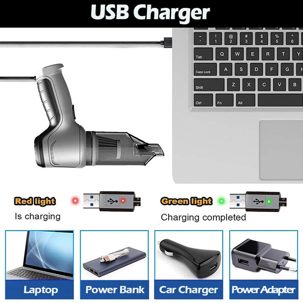 9000Pa 120W Wet and Dry Handheld Car Vacuum Cleaner B389
