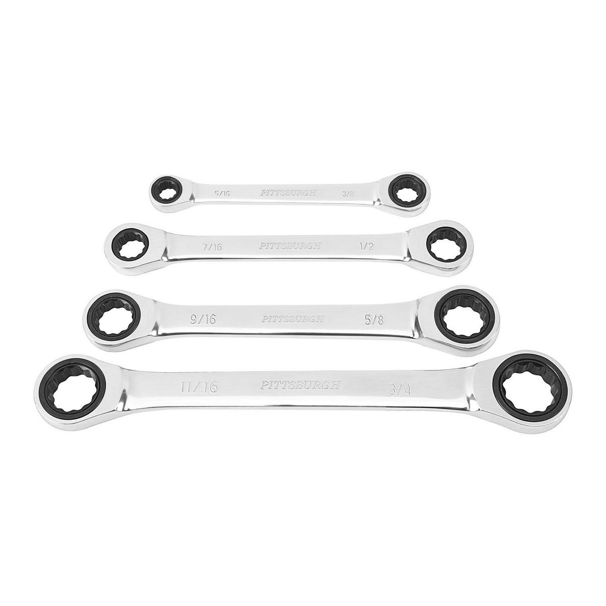 SAE Ratcheting Double Box End Wrench Set, 4 Piece C831567