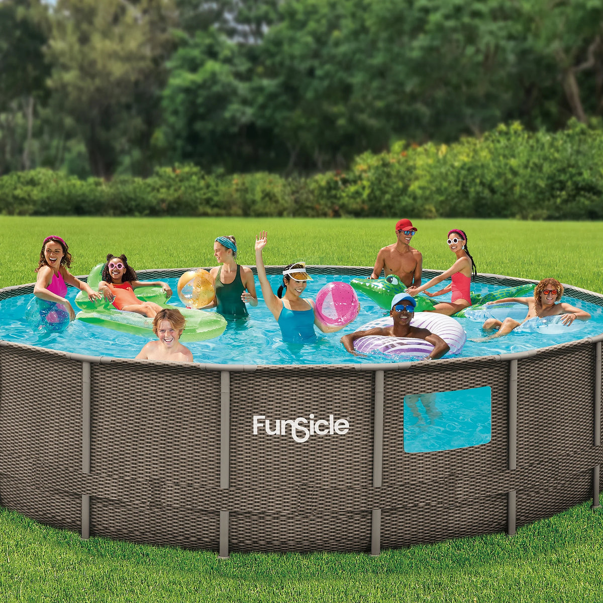 18 ft Round Above Ground Frame Swimming Pool H267