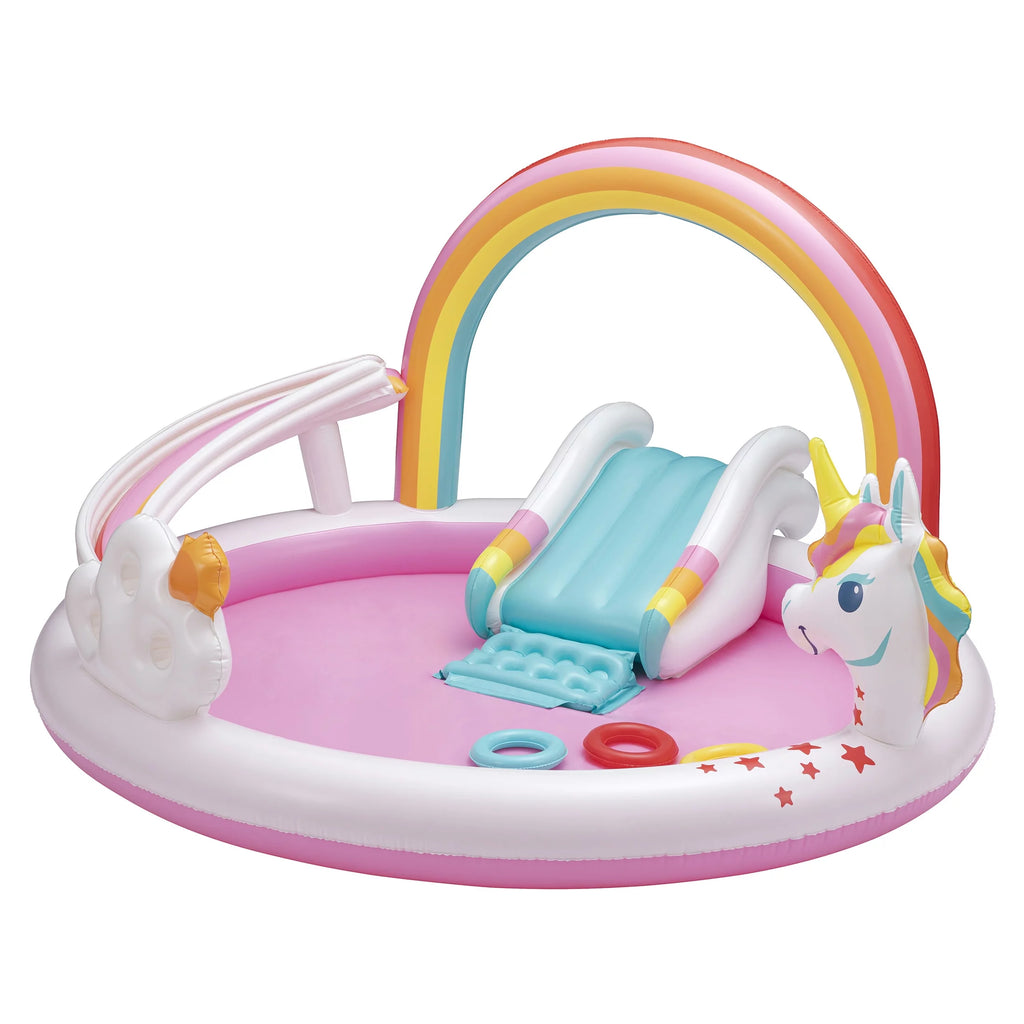 Rainbow Unicorn Kids Splash Pool with Sprinkler F50619