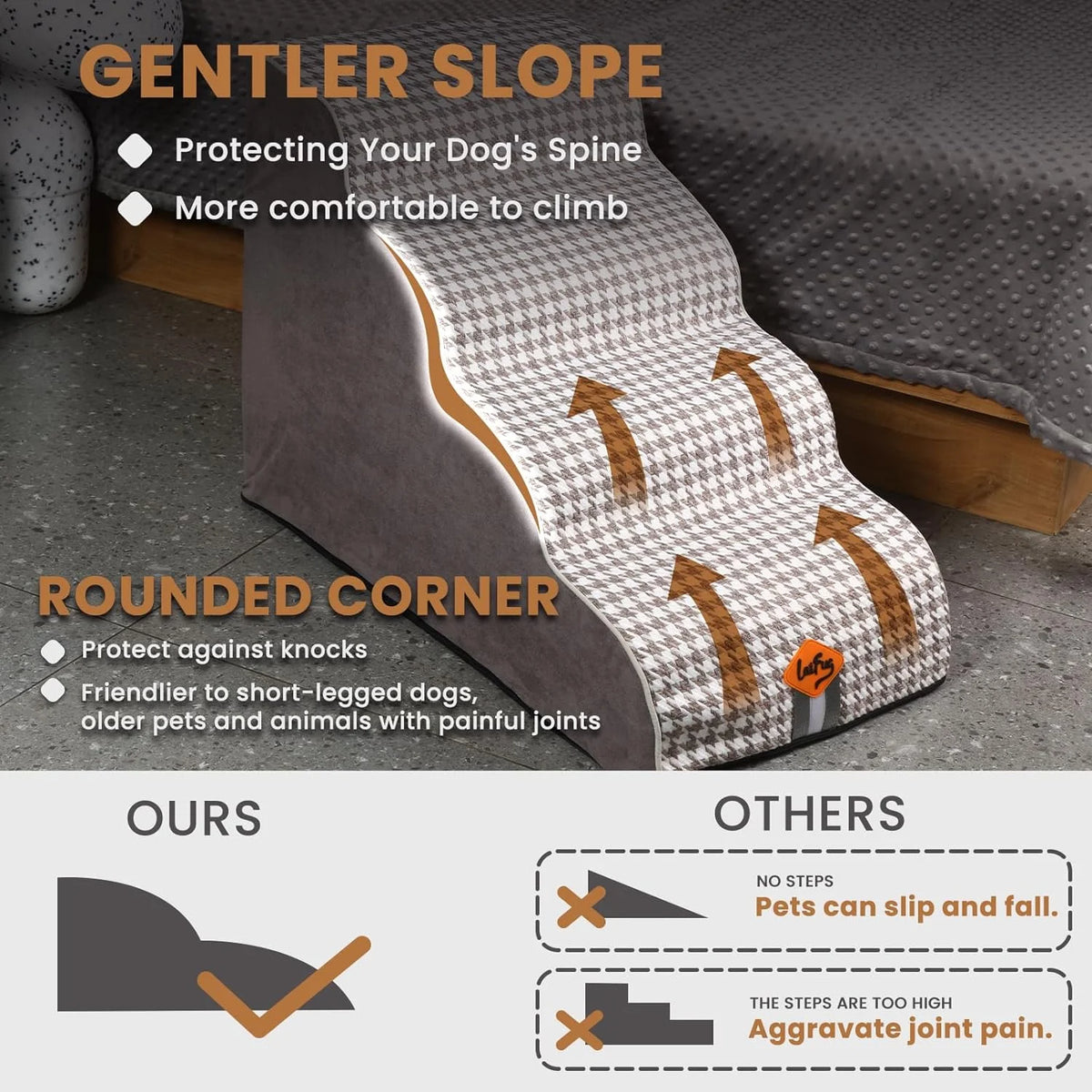 4-Step Non-Slip Dog Stairs D534881