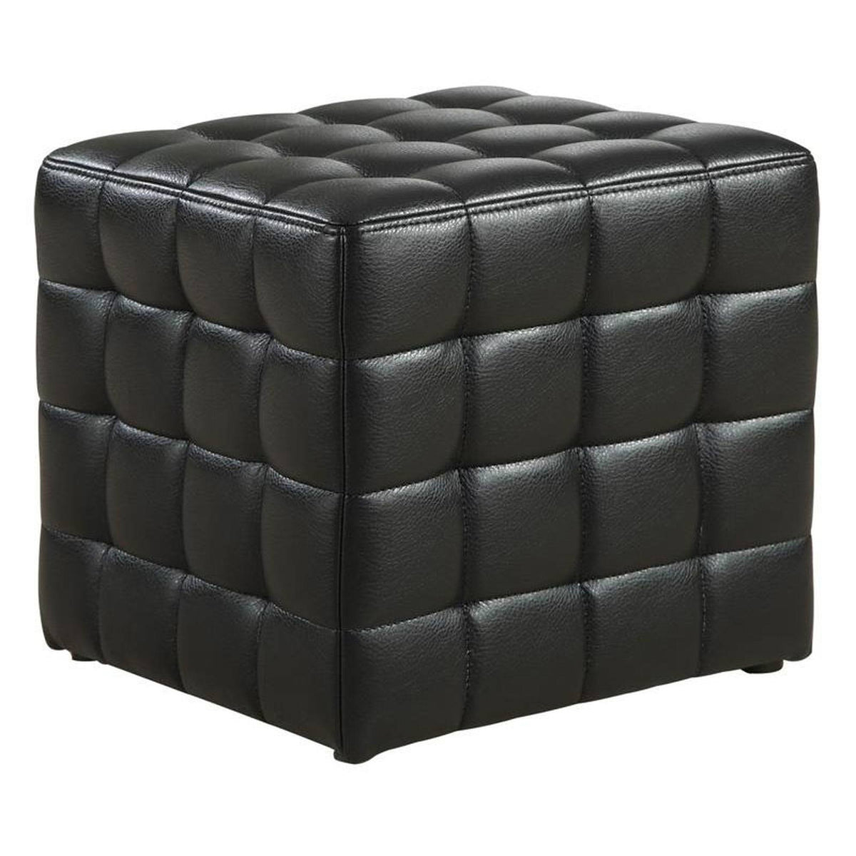 Black Leather-Look Ottoman M485869